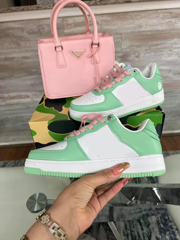 Green&Pink Shoes and Bag Set