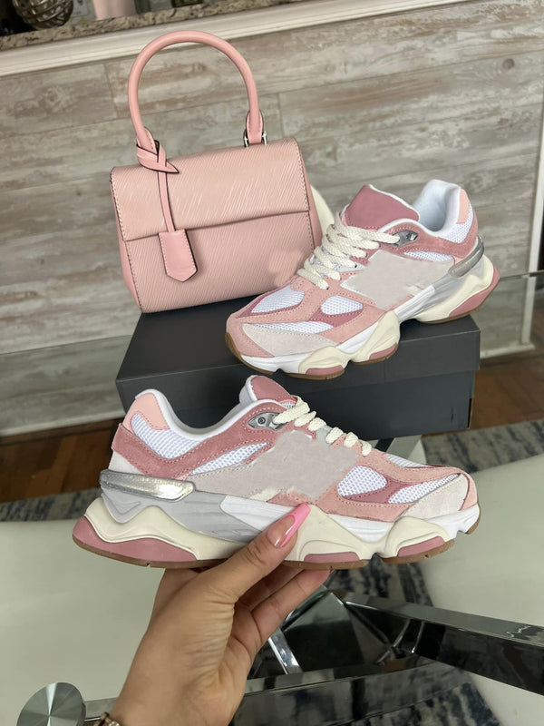 Pink Sneakers & Bags Set