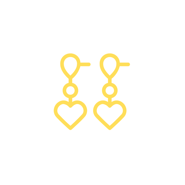 Heart-shaped Pendant Earrings