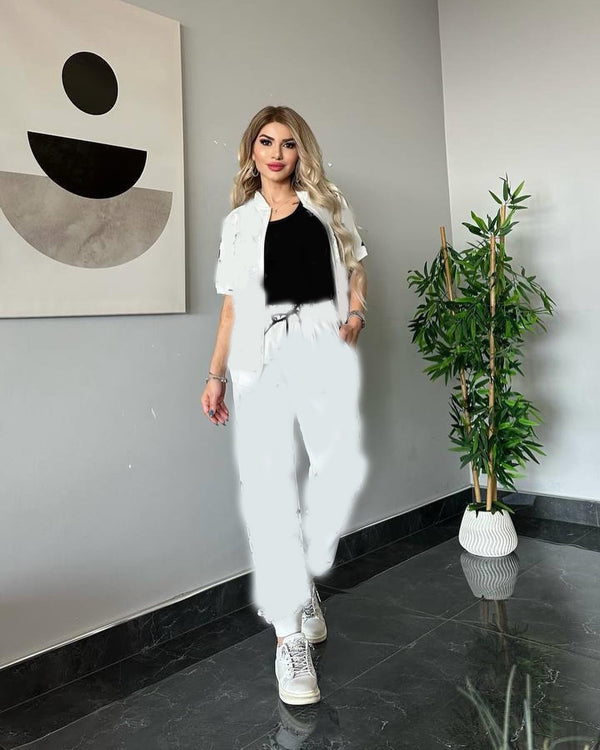 Casual Printed Sports Two-piece Suit