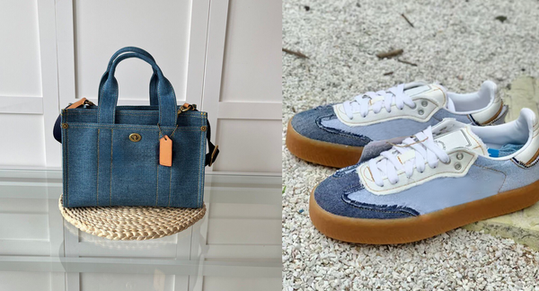 Denim Women Bag& Shoes Set