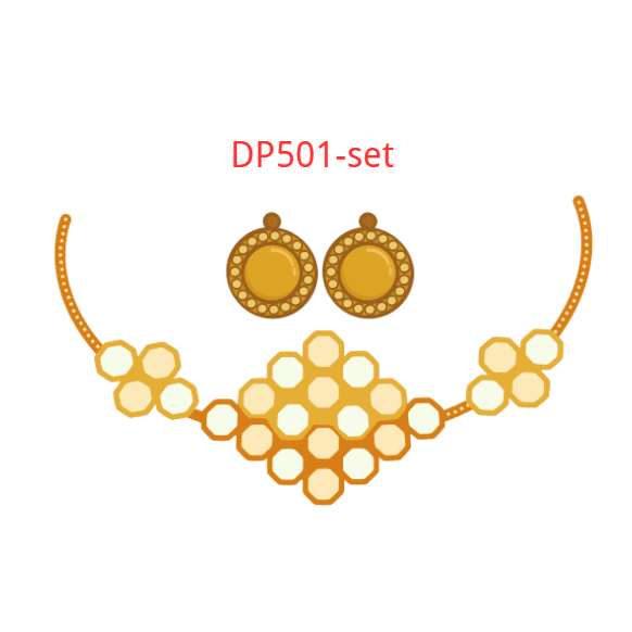 Necklace and earrings