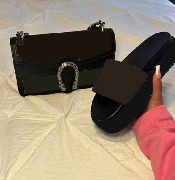 Women's Bag and Slippers Set