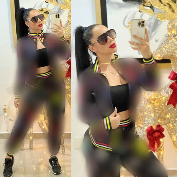 Casual Printed Sports Two-piece Suit