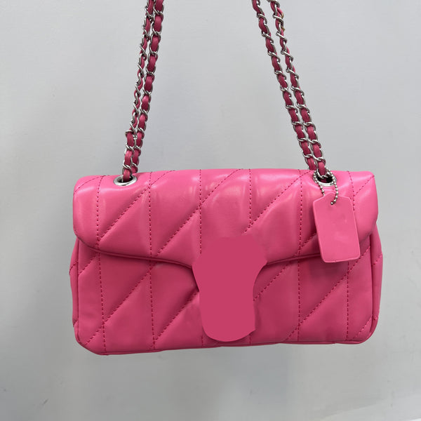 Rose Red Chain Crossbody Bag