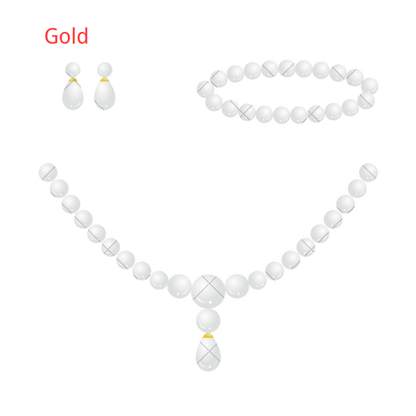 New Earrings Necklace and Bracelet Set