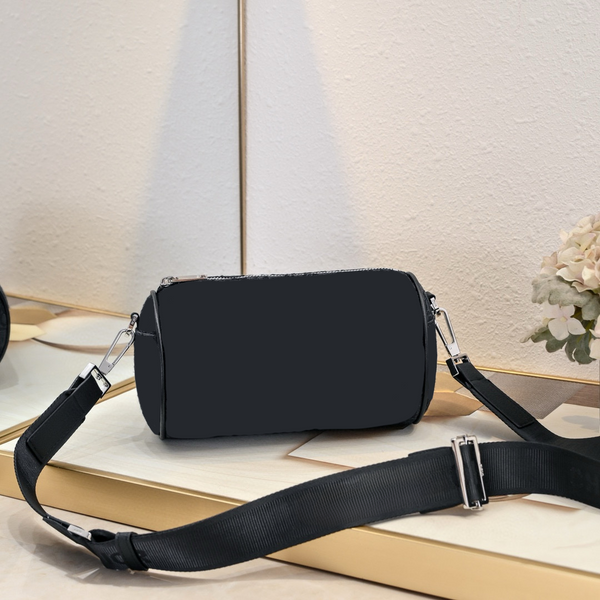 Unisex canvas cylinder bag