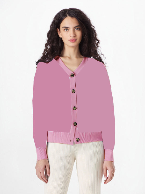 neck Knitted Cardigan