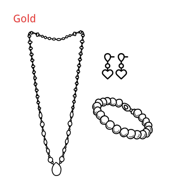 Earrings Necklace Bracelet 3PCS