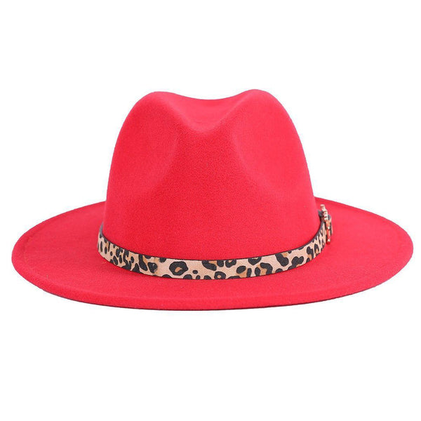 French red top hat jazz hat