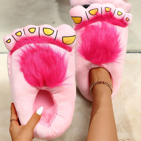 Cartoon Big Feet Design Novelty Slippers